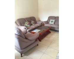 THANH LÝ SOFA VẢI NỈ CAO CẤP BÀN KÍNH GỖ CHỮ Z